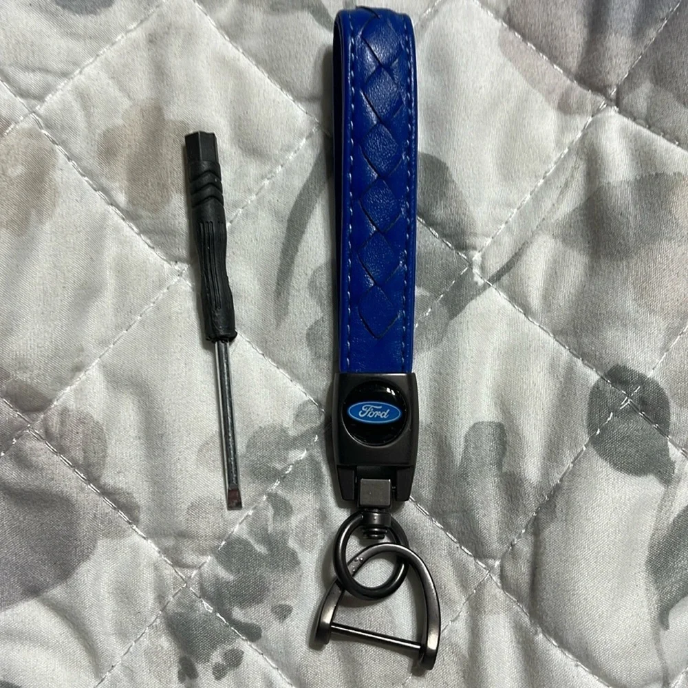 New Blue Ford keychain with mini screwdriver